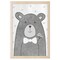 12" x 16" Little Bear Framed Wall Art, Contemporary Home Décor for Baby or Child's Room, Glass Facing and Hanging Hardware Included